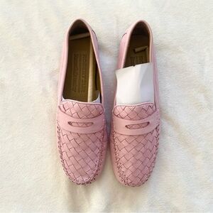 NWT Robert Zur PETRA Pink Woven Driving Loafer Moccasins for Russell and Bromley